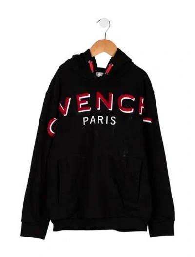 Pre-owned Givenchy Kids' Boys' Brand Graphic Hoodie In Black
