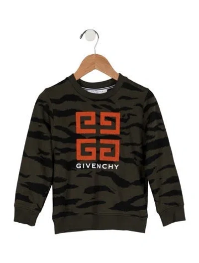 Pre-owned Givenchy Babies' Boys Camo Long-sleeved Sweatshirt In Green