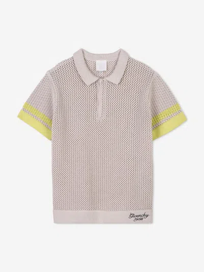 Givenchy Kids' Boys Cashmere Knitted Polo Shirt In Brown
