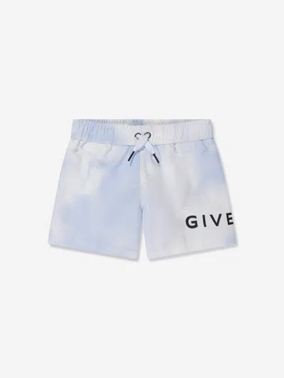 Givenchy Kids' Boys Cloud Print Swim Shorts In White
