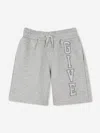 Givenchy Boy's Embroidered Logo-print Shorts In Grey