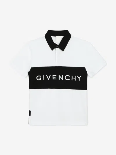Givenchy Babies' Boys Embroidered Logo Polo Shirt In White