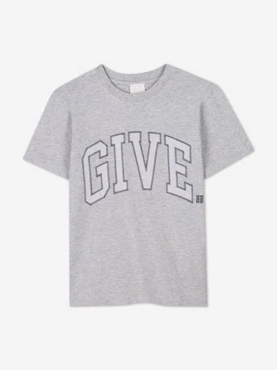 Givenchy Babies' Boys Embroidered Logo T-shirt In Grey