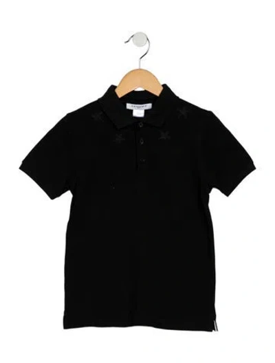 Pre-owned Givenchy Kids' Boys Embroidered Polo Shirt In Black