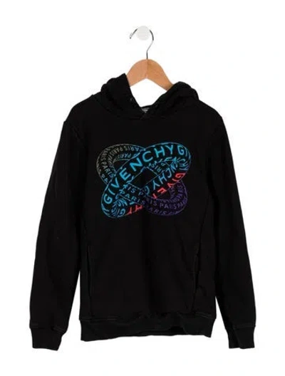 Pre-owned Givenchy Kids' Boys' Graphic Hoodie In Black