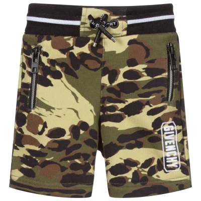 Givenchy Boys Green Camo Baby Shorts