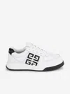 GIVENCHY BOYS LEATHER 4G LOGO TRAINERS