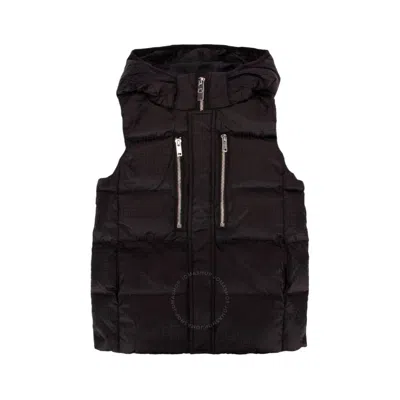 Givenchy Boys Logo-embroidered Zipped Padded Gilet In Black