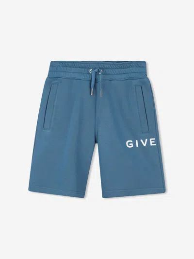 Givenchy Kids' Boys Logo Print Shorts In Blue