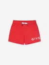 Givenchy Boys Logo Print Swim Shorts In Red