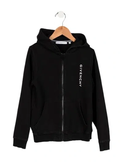 Pre-owned Givenchy Kids' Boys' Logo Print Zip Up Jacket In Black
