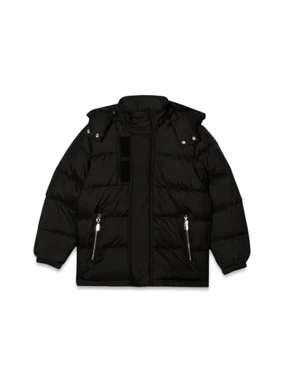 Givenchy Boys Long Down Jacket With Hood In Black