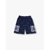 Givenchy Boys Navy Blue Cotton 4g Shorts In Navy