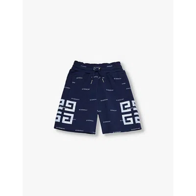 Givenchy Kids' Logo-print Shorts In Blue