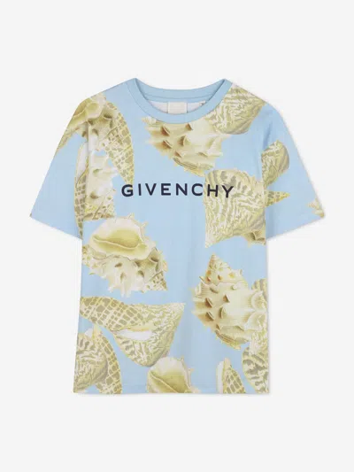 Givenchy Babies' Boys Shell Print T-shirt In Blue