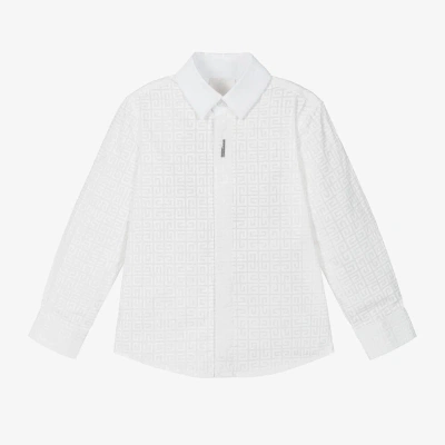 Givenchy Kids' Boys White Cotton 4g Shirt