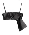 Givenchy Bra Top In Leather With Bow In Black