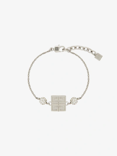 Givenchy Bracelet 4g En Métal Avec Cristaux In Metallic