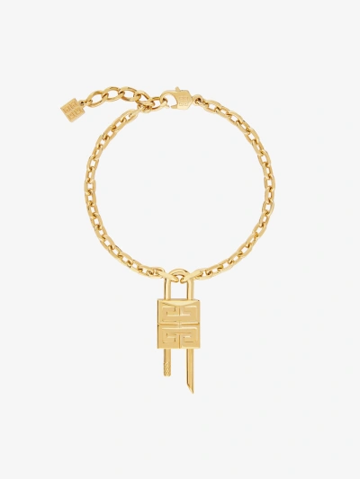 Givenchy Bracelet Lock Mini En Métal In Gold