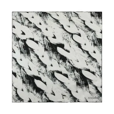 Pre-owned Givenchy Braid Print Silk Scarf 'black Grey White' | Men's Size Onesize