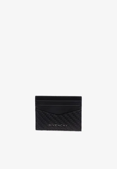 GIVENCHY BRAIDED-EFFECT LEATHER CARDHOLDER