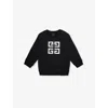 Givenchy Brand-print Cotton-blend Sweatshirt 4-12 Years Black In Black