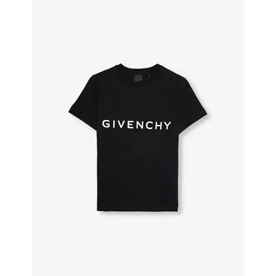 Givenchy Kids' Black Brand-print Cotton-jersey T-shirt 4-12+ Years