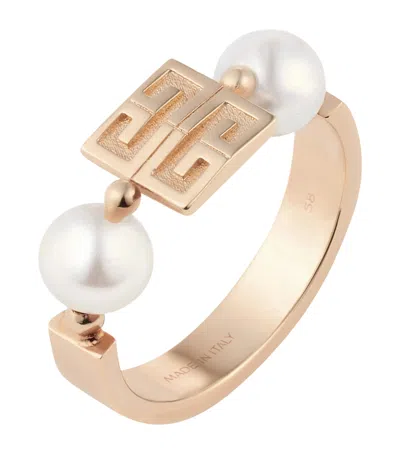 Givenchy Brass And Faux Pearl 4g Ring