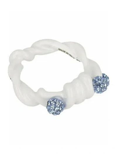 Pre-owned Givenchy Brass Band In White