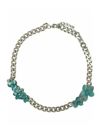 Pre-owned Givenchy Brass Chain Necklace, 18.5" In Blue