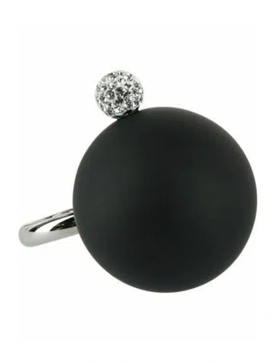 Pre-owned Givenchy Brass Cocktail Ring In Black