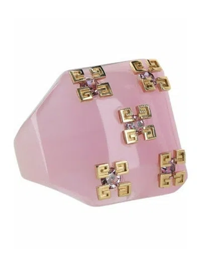 Pre-owned Givenchy Brass Cocktail Ring In Pink