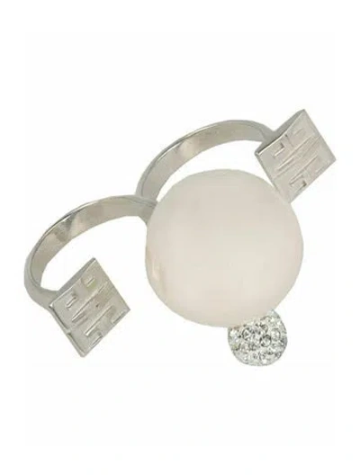 Pre-owned Givenchy Brass Cocktail Ring In Silver