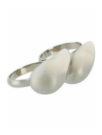 Pre-owned Givenchy Brass Cocktail Ring In Silver