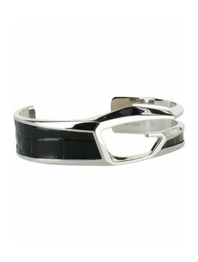 Pre-owned Givenchy Brass Cuff Bracelet In Silver
