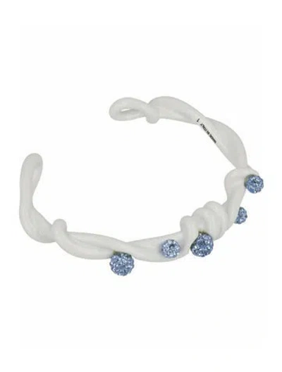 Pre-owned Givenchy Brass Cuff Bracelet In White