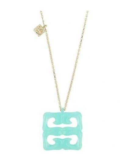 Pre-owned Givenchy Brass Pendant Necklace, 17" In Gold