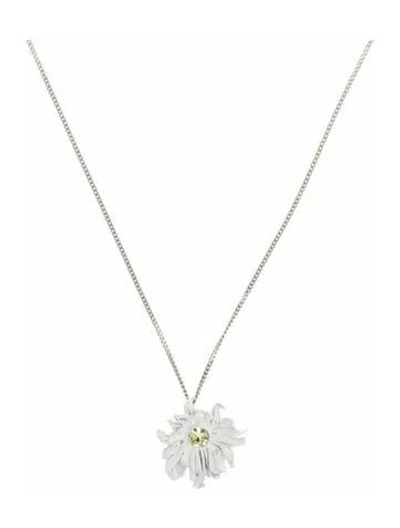 Pre-owned Givenchy Brass Pendant Necklace, 22" In Silver