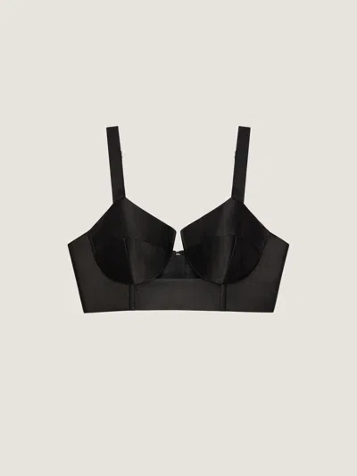 Givenchy Brassière En Satin In Black