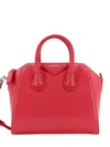 Givenchy Mini Leather Shoulder Bag With Structured Shape In Red