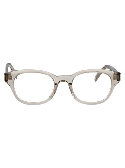Givenchy Brown Acetate Glasses In Metallic