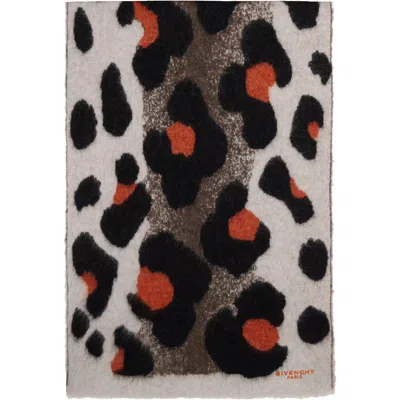 Givenchy Brown & Beige Alpaca Scarf In Brown/pink