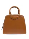 Givenchy Antigona Cube Mini Leather Handbag In Brown