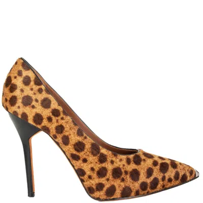 Pre-owned Givenchy Brown Cheetah Print Calf Hair Pumps Shoes 40
