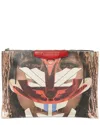 Givenchy Brown Coated Canvas Tribal Girl Print Large Antigona Pouch (authentic  Pre-loved)