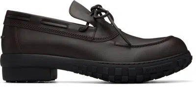 Givenchy Brown Echo Leather Boat Shoes