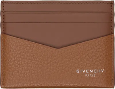 Givenchy Brown Grained Leather Card Holder