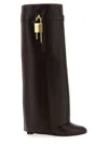 Givenchy Brown Leather Boots In Brown
