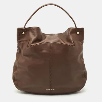 Pre-owned Givenchy Brown Leather Hobo