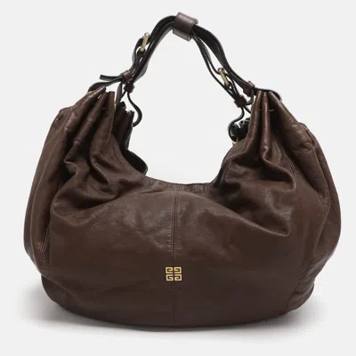 Pre-owned Givenchy Brown Leather Hobo